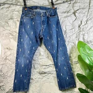 Polo Ralph Lauren Sullivan Slim All Over Print Jeans Size 38
